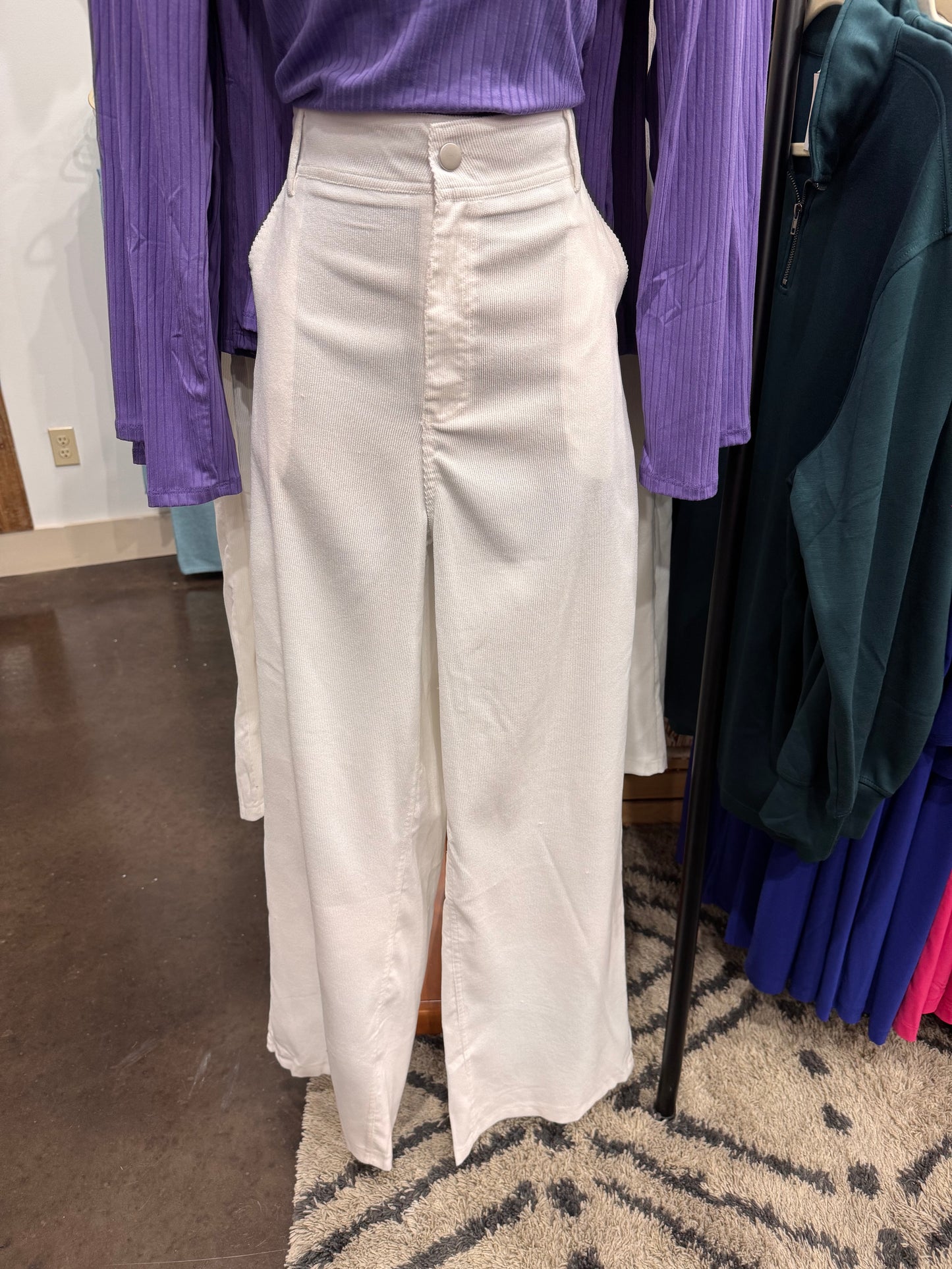 Cream Contemporary Casual Pants