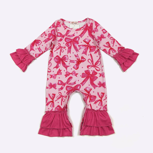 Fuchsia Coquette Baby Romper