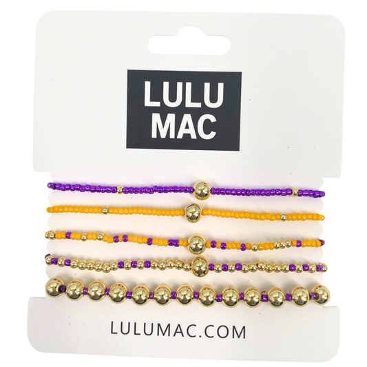 Lulu Mac Purple and Yellow Stack