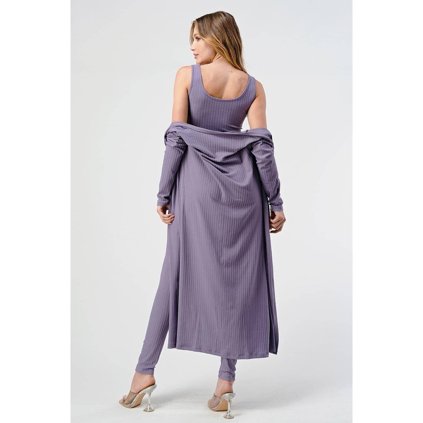 3PCS SET CROP TOP JOGGERS PANTS WITH CARDIGAN