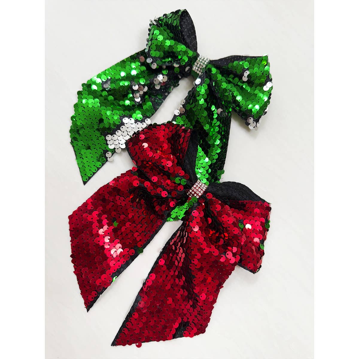 Reversible Sequins Sparkle Glitter Hair Bows Clip