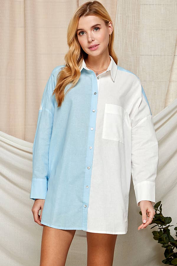 Outdoor Adventure Women's Contrast Button Down