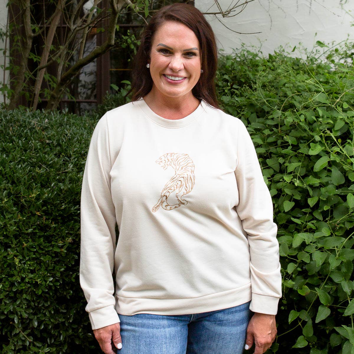 On The Prowl Sweatshirt   Oatmeal/Light Gold