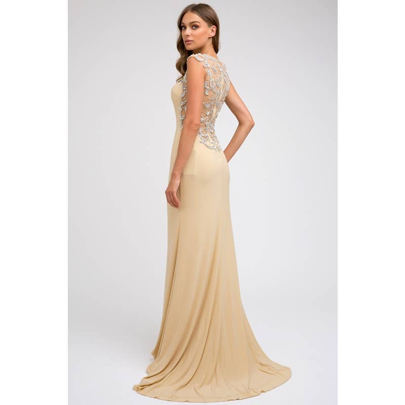 SLEEVELESS FITTED EVENING GOWN ~ X-Small
