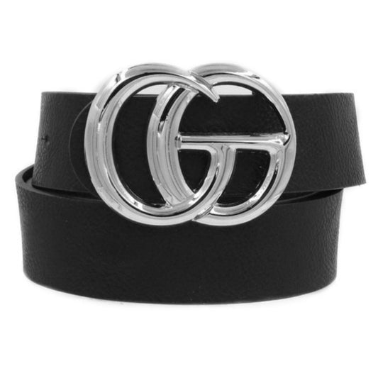 Silver CG Buckle Belt