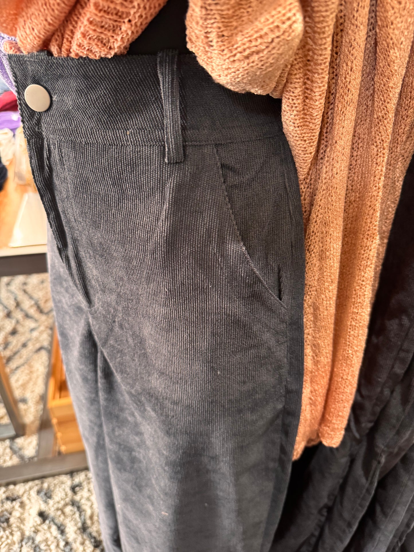 Dark Grey Contemporary Casual Pants