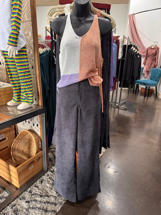 Dark Grey Contemporary Casual Pants