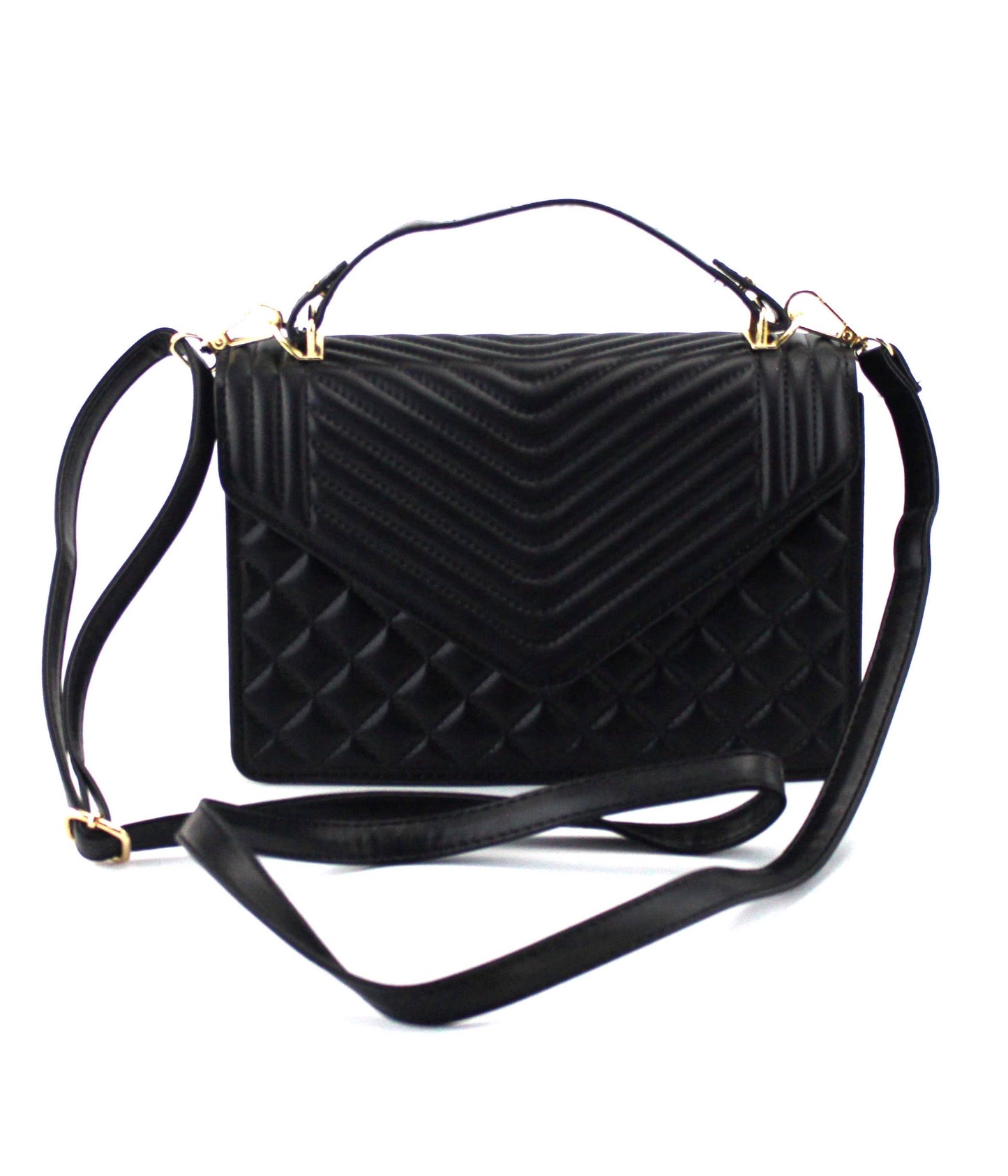 Classic Quilted Flap Bag in Vegan Leather