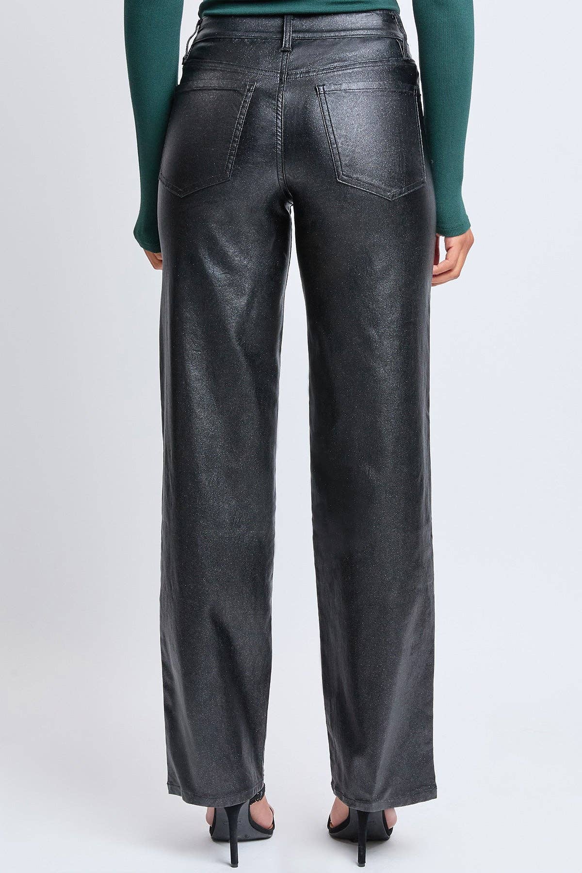 Hyperstretch Straight Leg Metallic Pan
