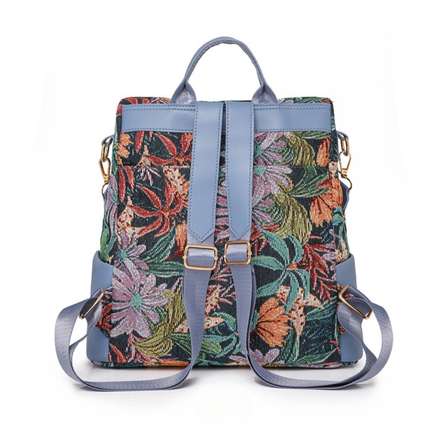 Oxford Cloth Printed Backpack Zipper Closure Lightweight