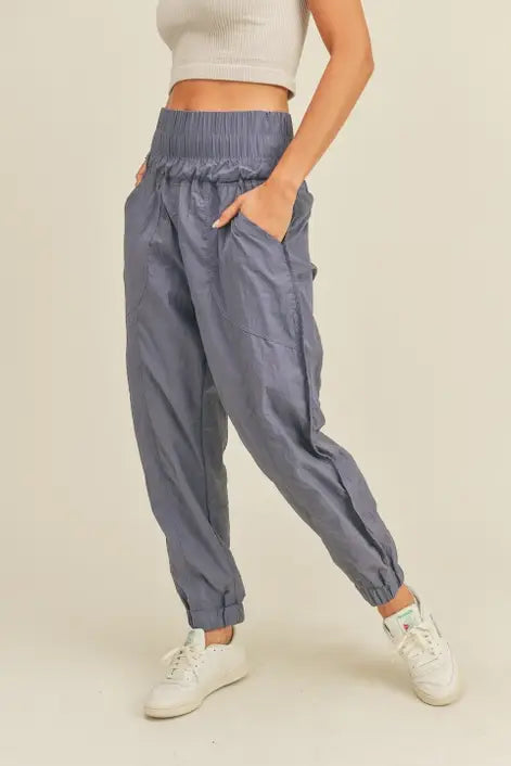 Purple High Rise Warm-up Style Jogger