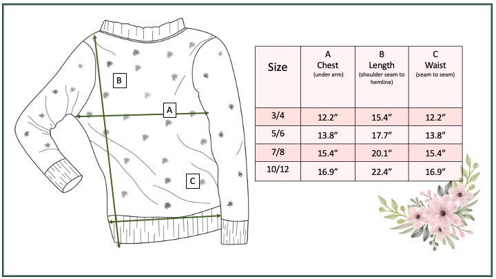 Kids Teal Pom Pom Scalloped Crew Neck Sweater