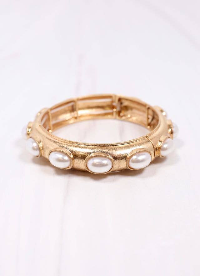 Harriette Pearl Bracelet Gold: Default