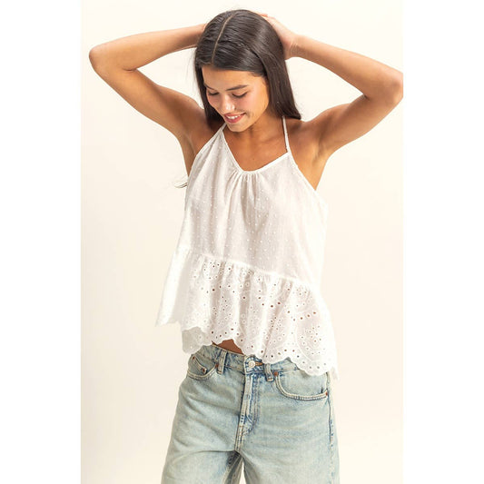 Peplum Halter Top
