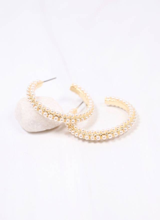 Woodard Pearl Hoop Earring