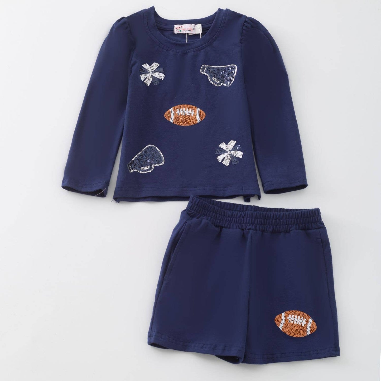 Girls Navy Sparkle Cheer Set