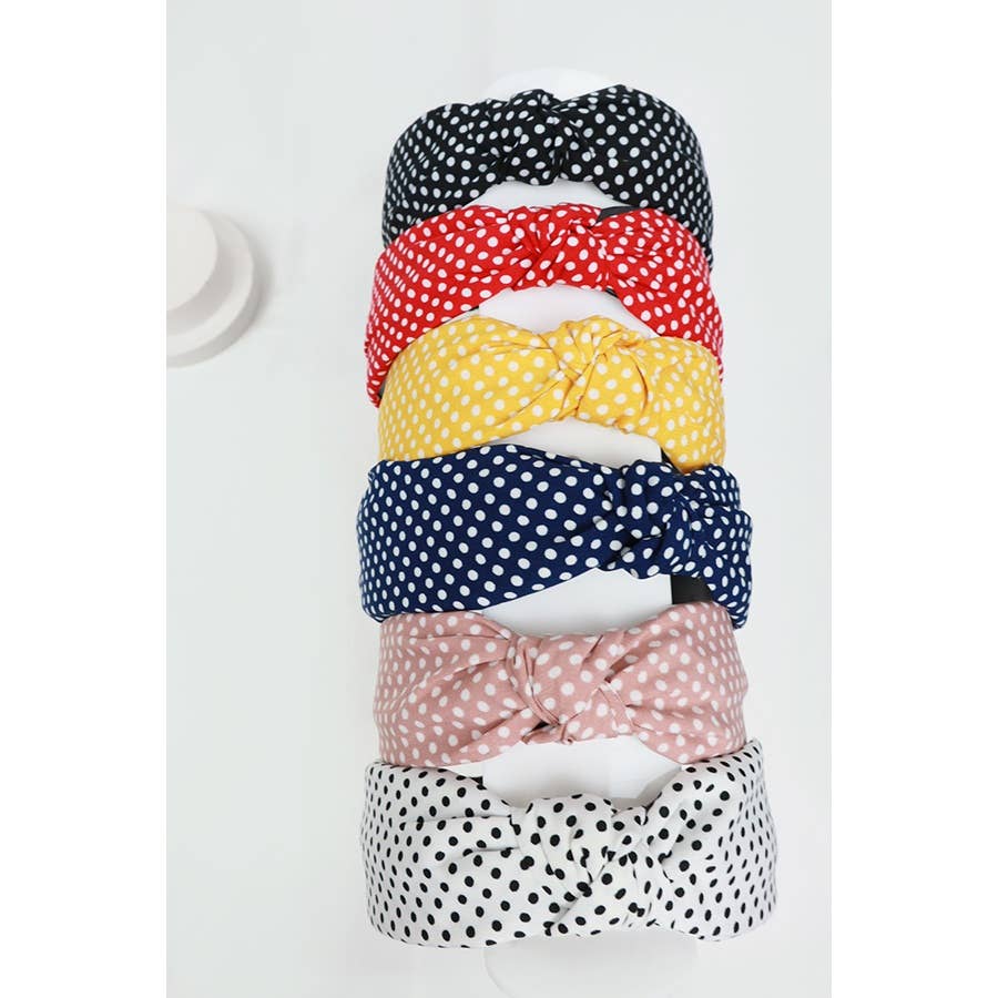 Polka Dot Knotted Headband