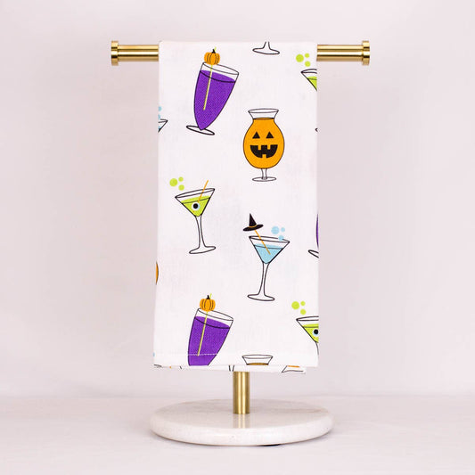 Halloween Cocktails Hand Towel   20x28