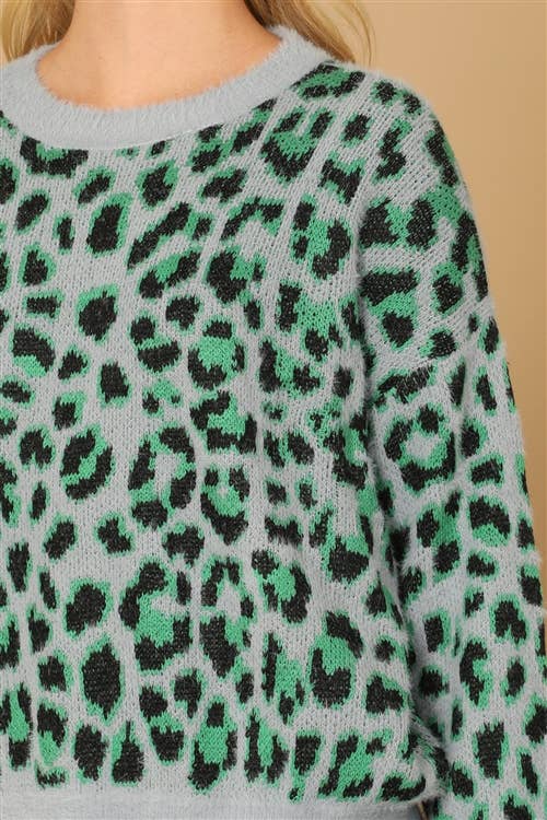 Furry Leopard Sweater