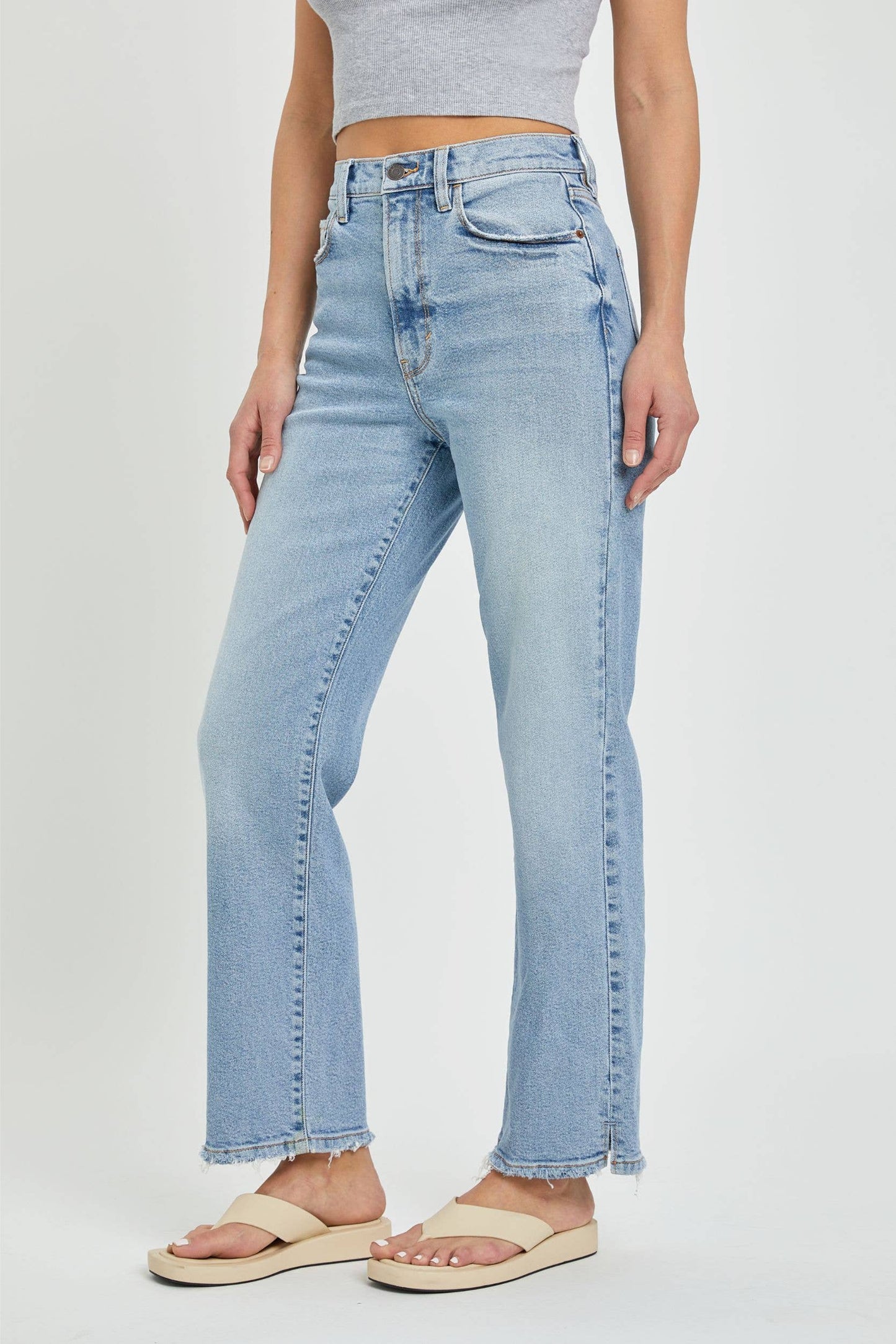 LT Super High Rise Dad Jean with Mini Slit