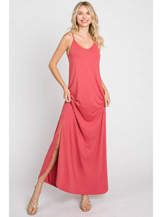 CAMI MAXI DRESS WITH POCKETS