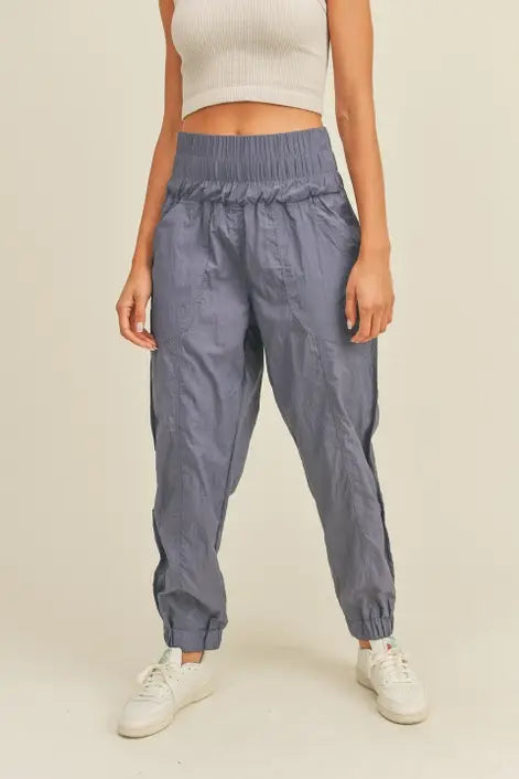 Purple High Rise Warm-up Style Jogger