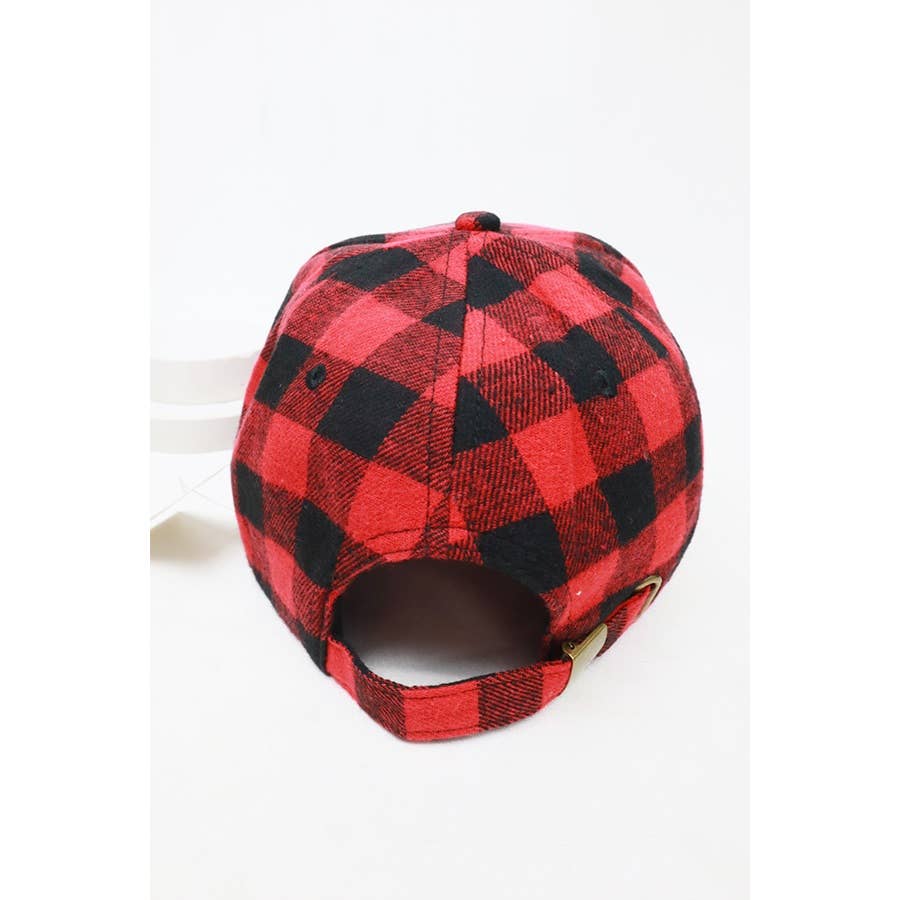 Lightweight Gingham Baseball Cap