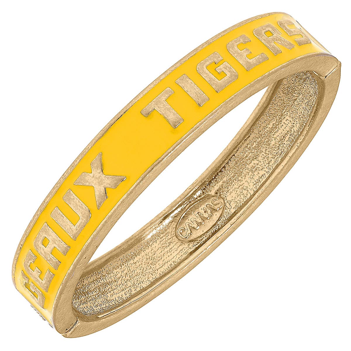 LSU Tigers Enamel Hinge Bangle: Yellow