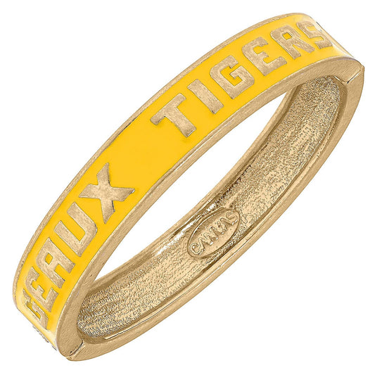 LSU Tigers Enamel Hinge Bangle: Yellow