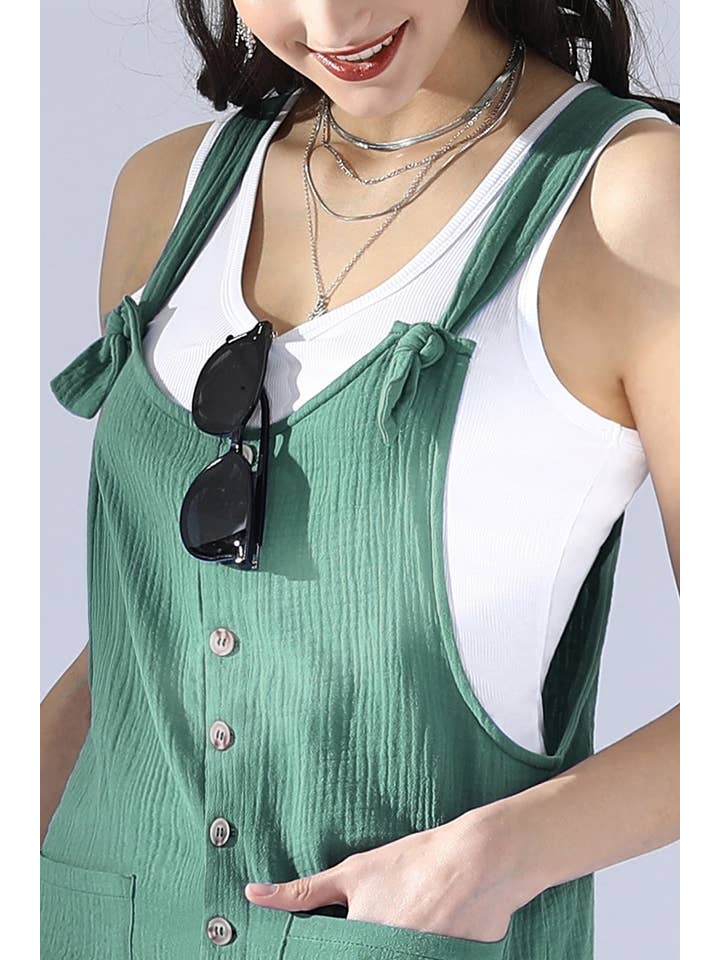 SAGE TIE ROMPER