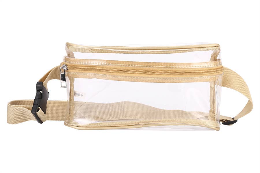 Ladies Clear See Thru Rectangle Fanny Pack