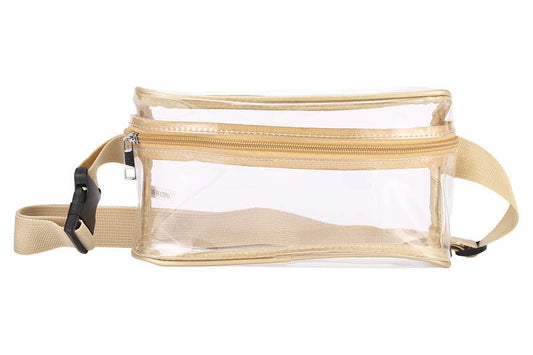 Ladies Clear See Thru Rectangle Fanny Pack