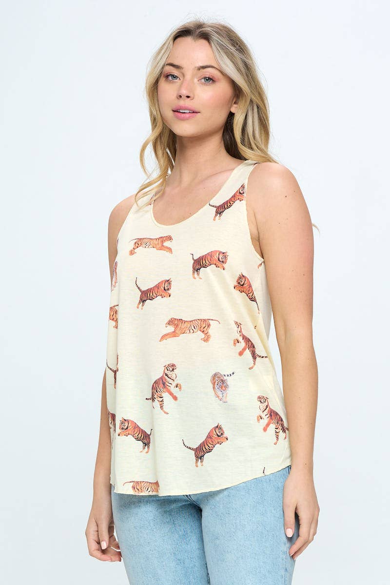 ALL OVER TIGER PRINT CLASSIC TANK TOP