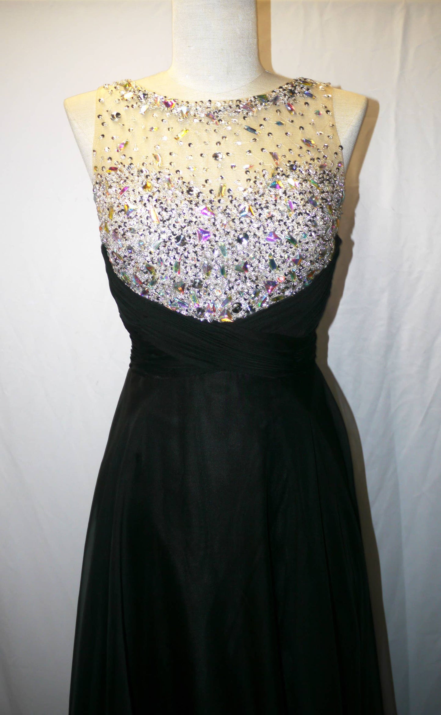 Chiffon Dress With Jewel Rhinestones ~ Medium