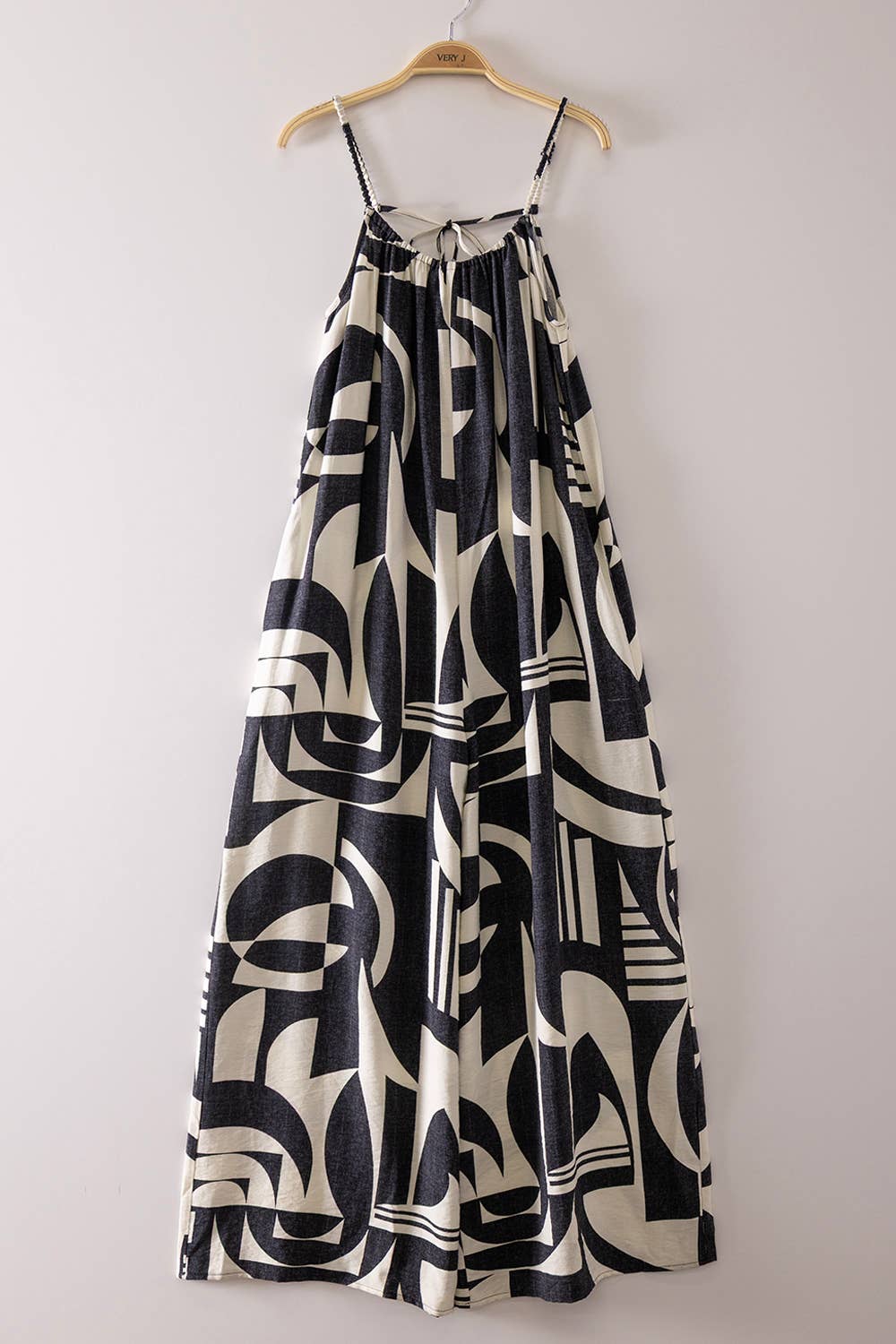 Sleeveless Oversized Woven Print Jumpsuit
