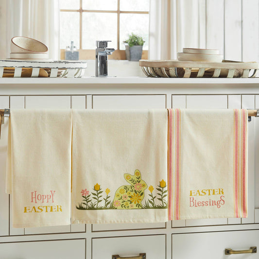 Bunny Hop Floral Towels 16x28