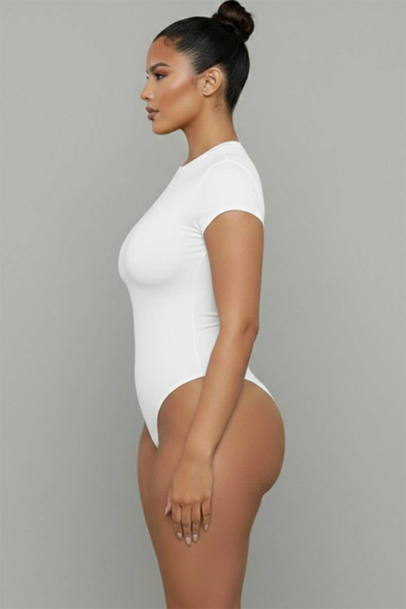 Short Sleeve Crew Neck Bodysuit