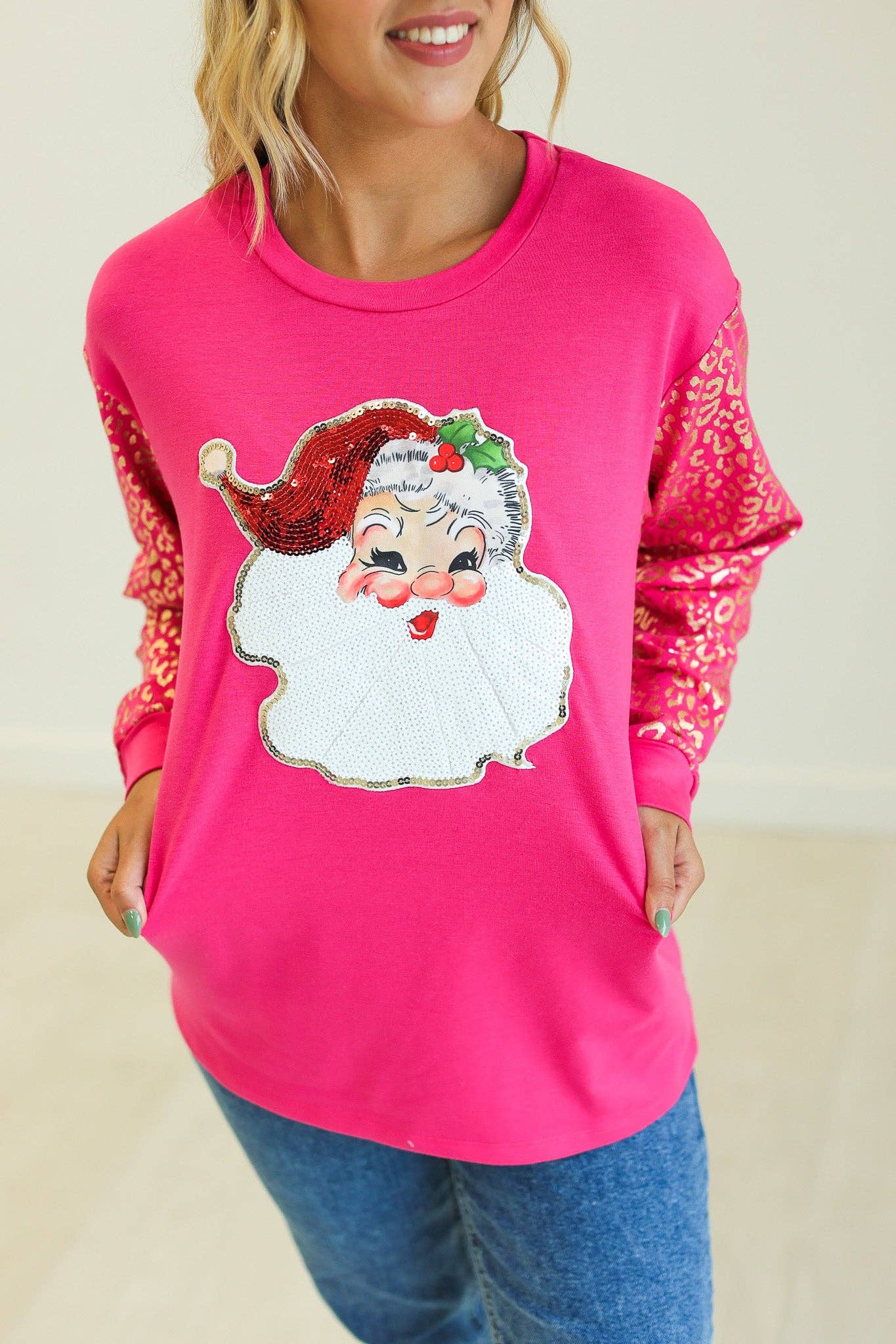 Sequins Santa Sweatshirt