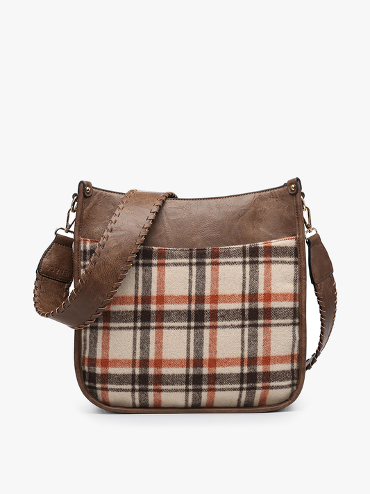 Chloe Plaid Crossbody with Guitar Strap
