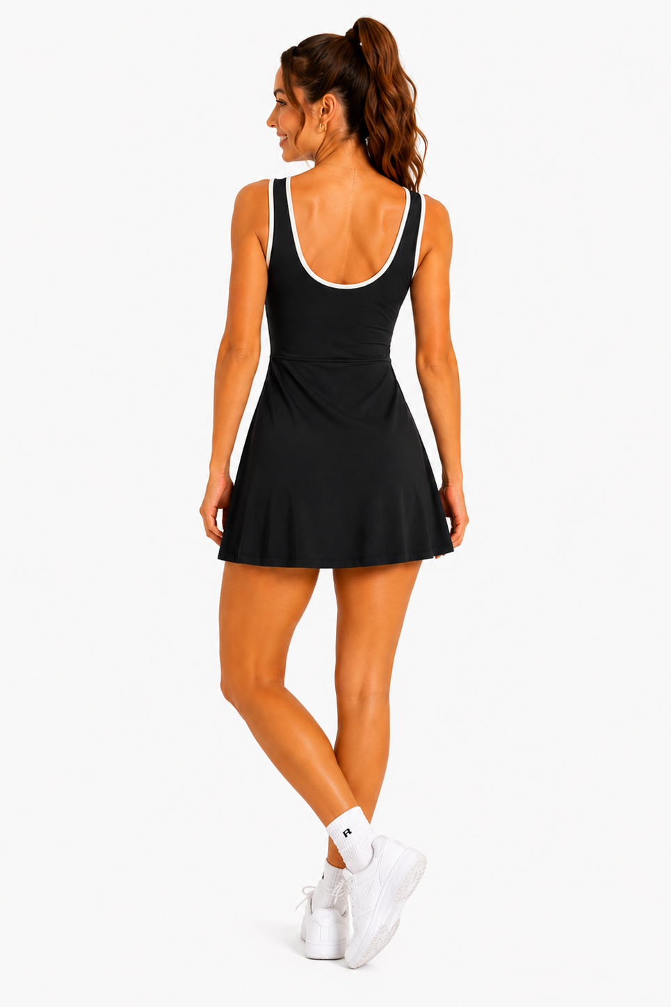 White Binding Athletic Romper (Multiple Colors)