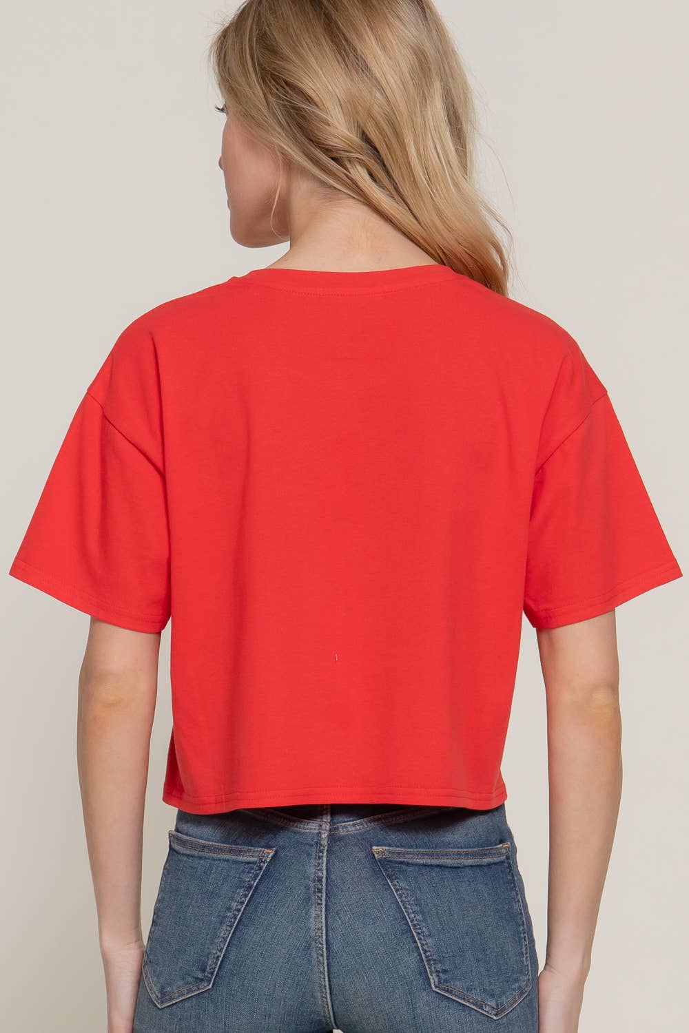 Crew Neck Oversize Crop Tee