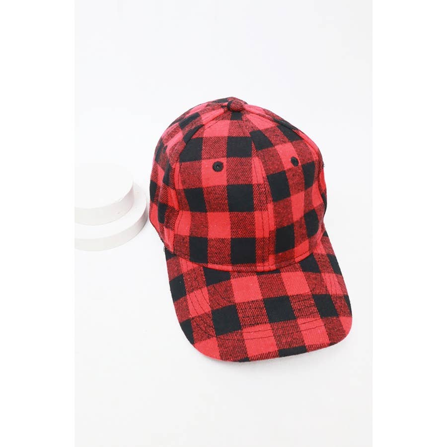 Lightweight Gingham Baseball Cap