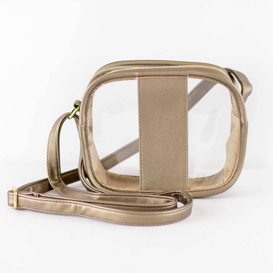 Emma Clear Crossbody ~ Light Gold   8x6x2.5