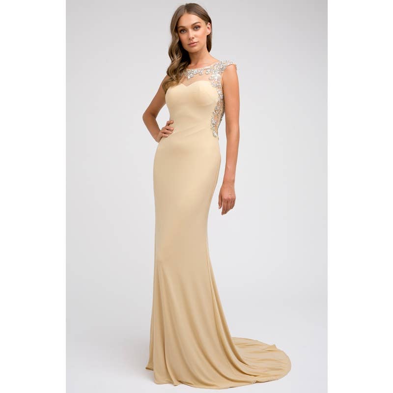 SLEEVELESS FITTED EVENING GOWN ~ X-Small