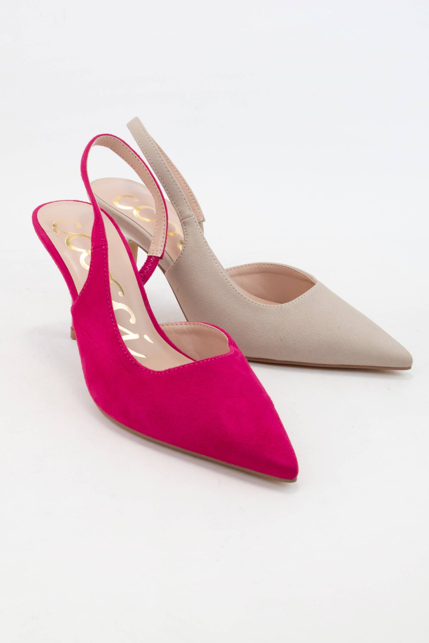 SARAH Pointed Toe Slingback Heels
