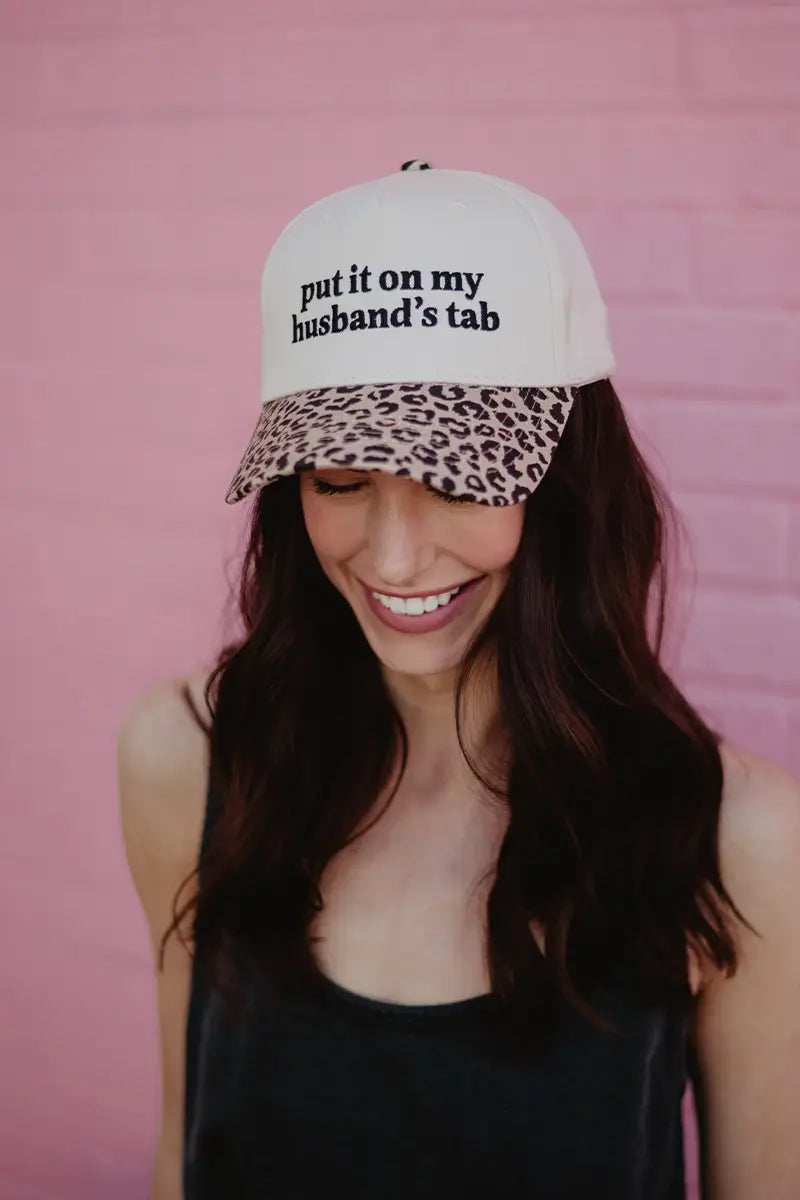 Put It On My Husband's Tab Two-Toned Vintage Hat