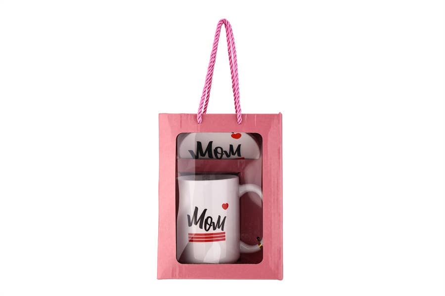 Mom Themed Coffee Mug and Coaster Gift Set