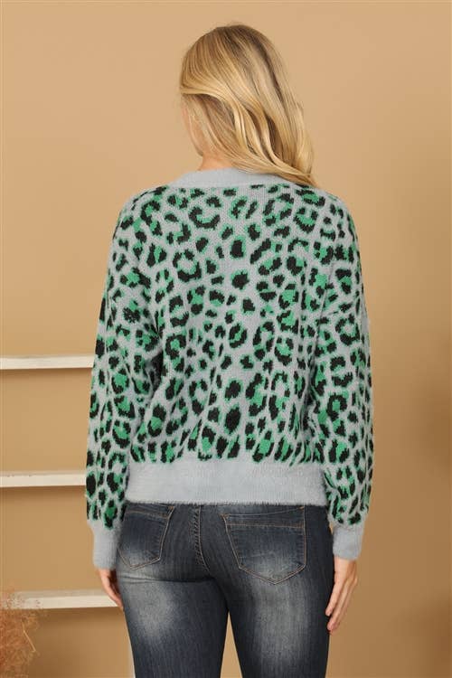 Furry Leopard Sweater