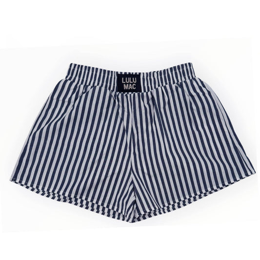 Lulu Mac Adult NAVY STRIPED BOXER SHORT