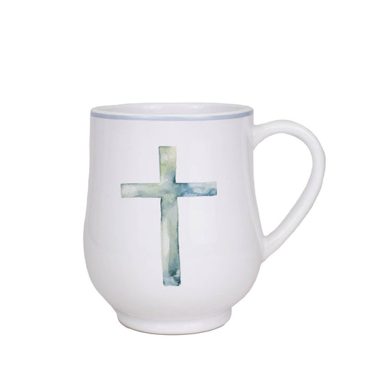 Watercolor Cross Mug 18oz